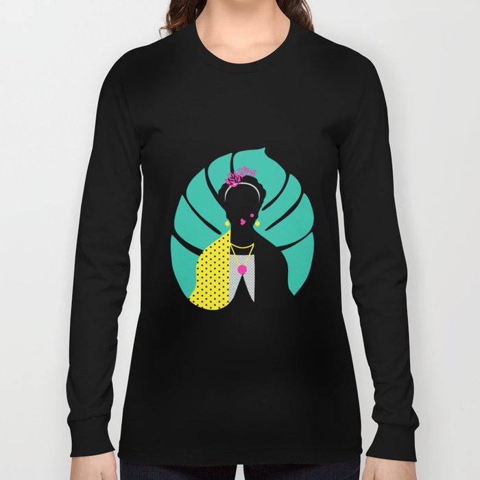 700x700 Frida Vector Art Long Sleeve T Shirt By Sgrunfo Society6