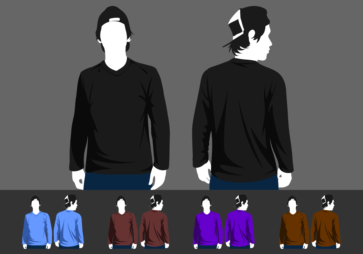 1400x980 Long Sleeve T Shirt Free Vector Art