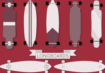 352x247 Free Vector Longboard Set Free Vector Download 361303 Cannypic