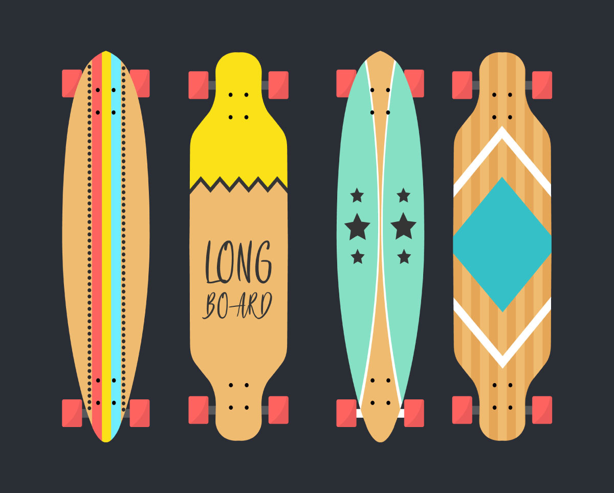 Longboard Vector at GetDrawings | Free download