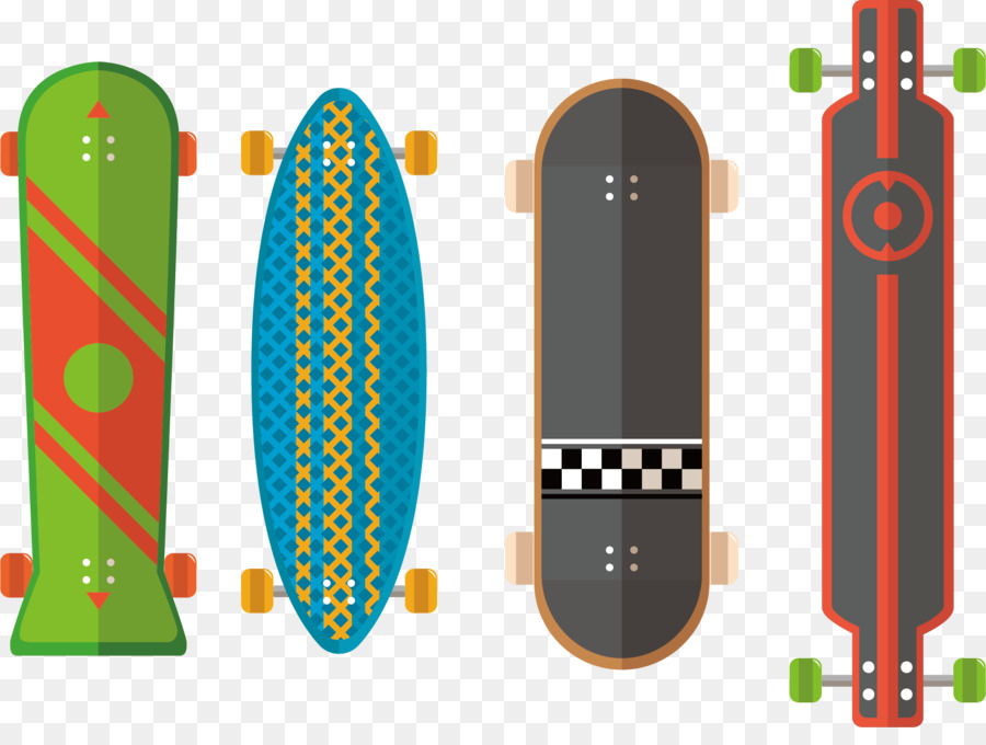 900x680 Skateboarding Flat Design Longboard