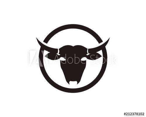 500x400 Cow Head Symbols And Logo Vector Template