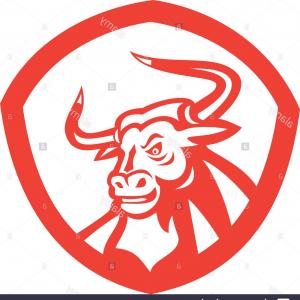 300x300 Stock Photo Red Bull Taurus Logo Template Vector Icon Illustration