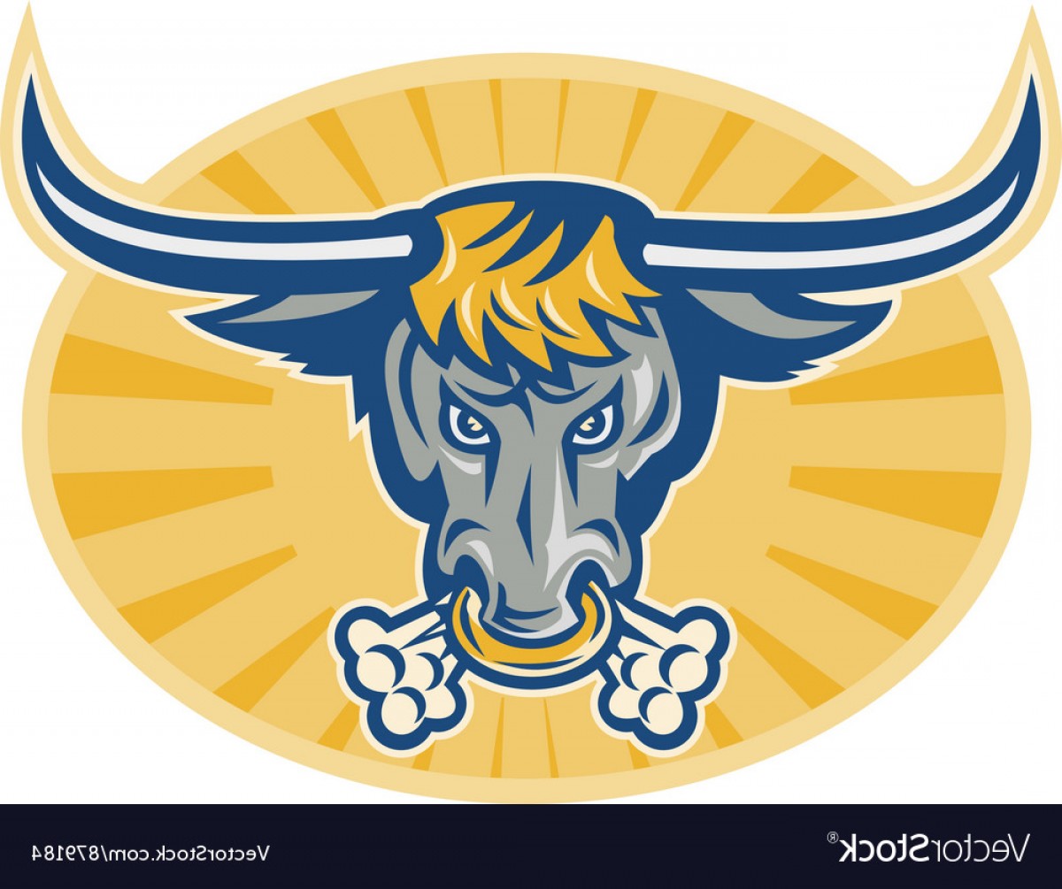 1200x1005 Angry Texas Longhorn Bull Vector Sohadacouri