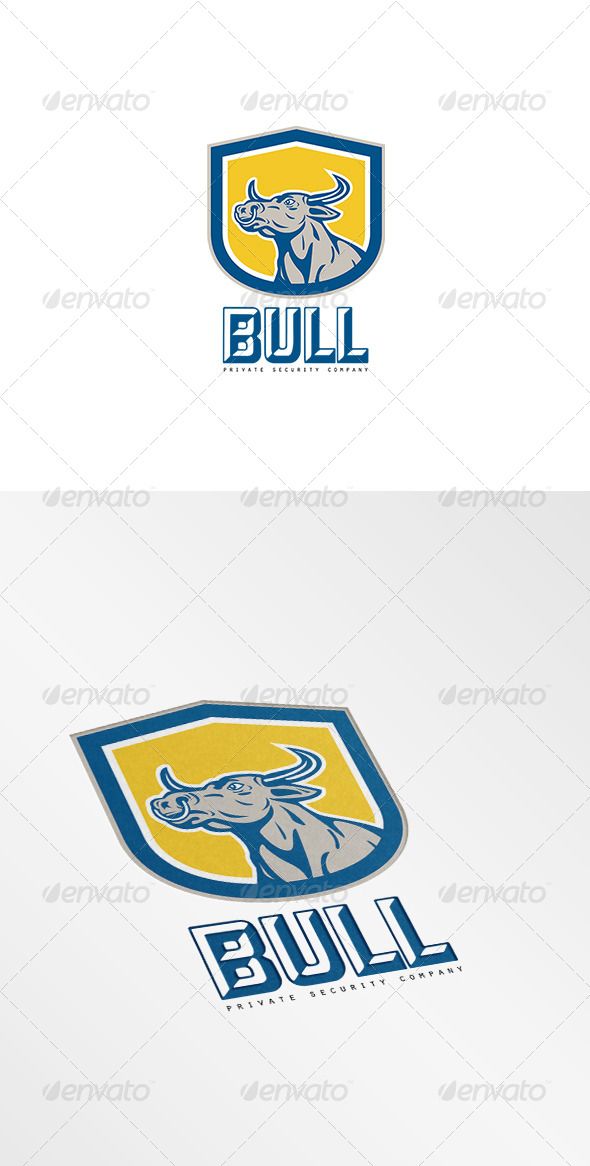 590x1166 Bull Private Security Company Logo Vector Eps