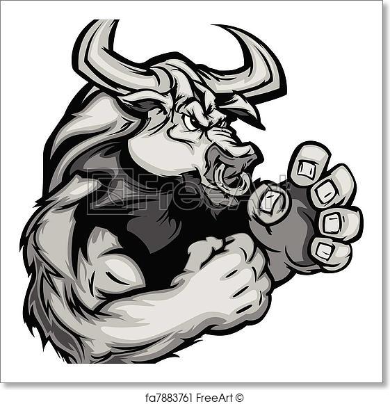 561x581 Free Art Print Of Graphic Vector Image Of A Bull Cow . Longhorn