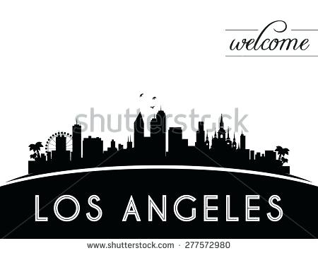 Los Angeles Skyline Vector at GetDrawings | Free download