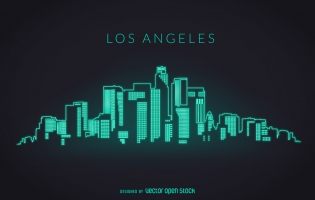 315x200 Los Angeles Skyline Free Vector Graphic Art Free Download (Found
