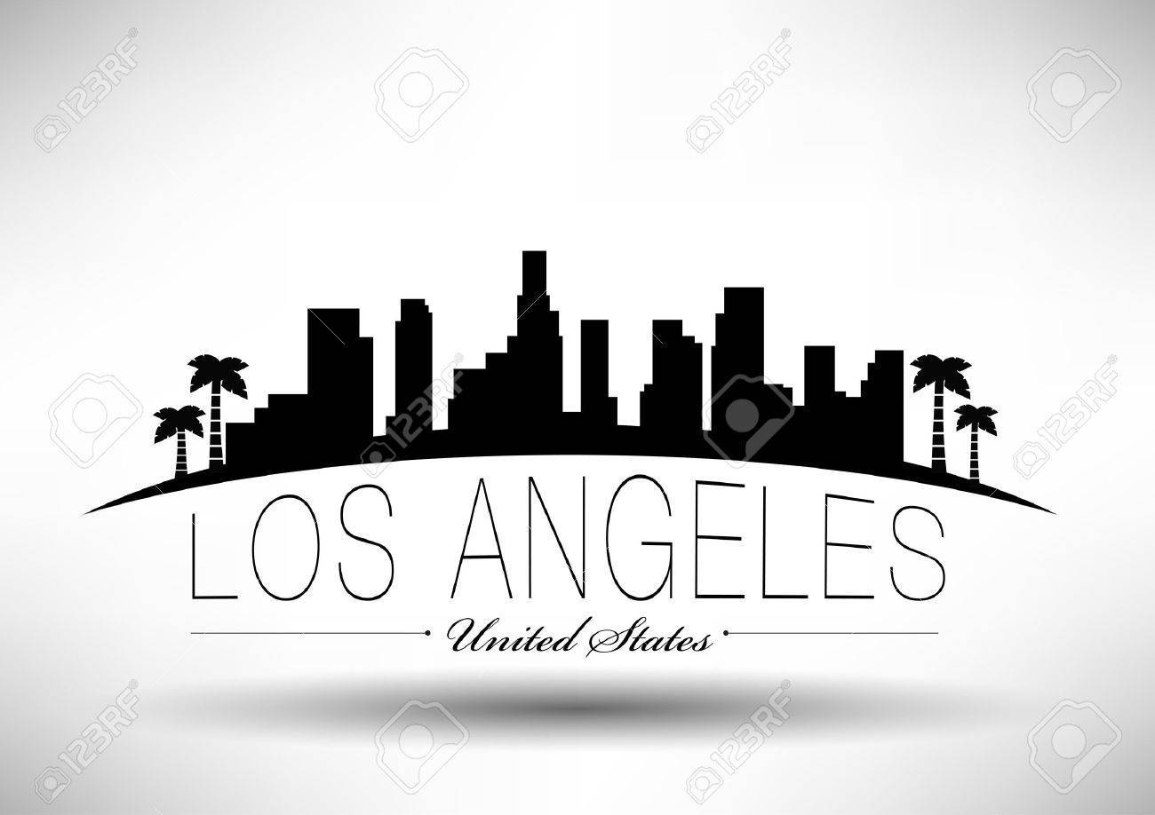 Los Angeles Skyline Vector at GetDrawings | Free download