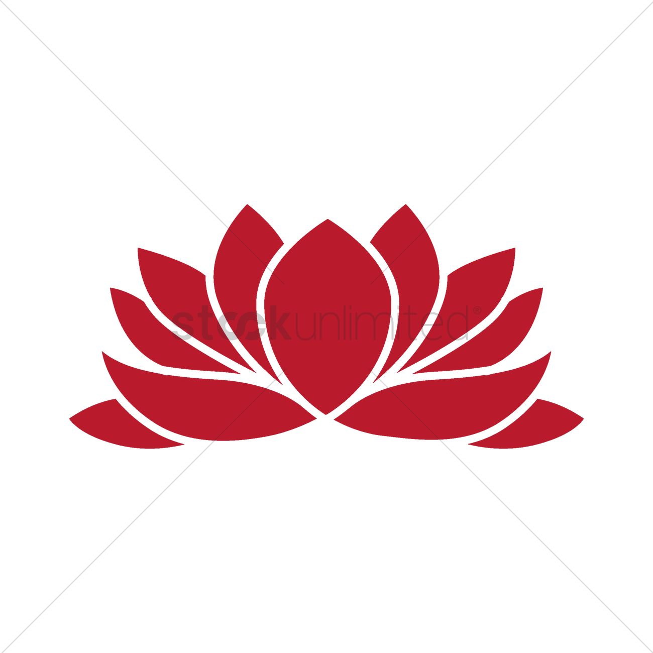 1300x1300 Lotus Flower Vector Image