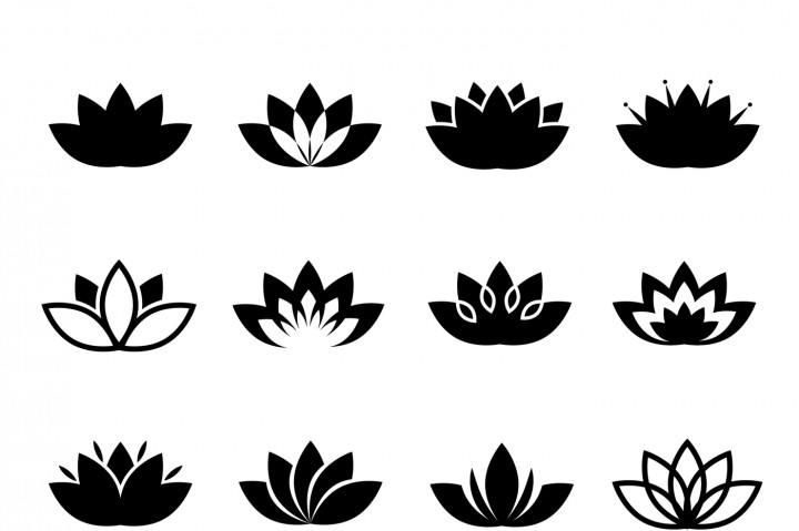 720x479 Lotus Flower Vector Icons Set By Microvector