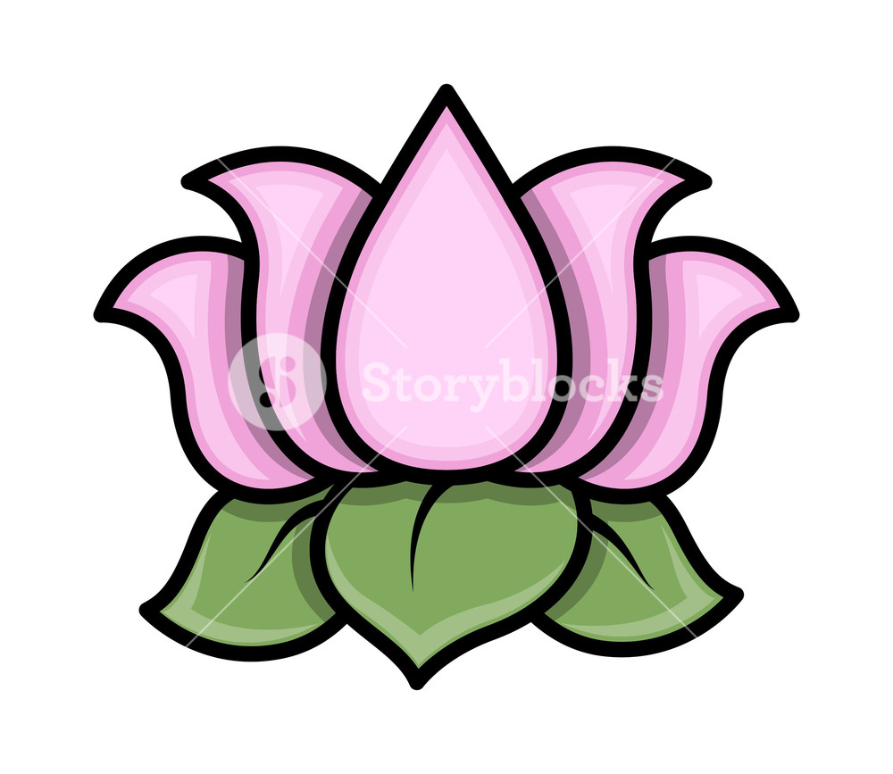 1000x867 Lotus Flower Vector Royalty Free Stock Image