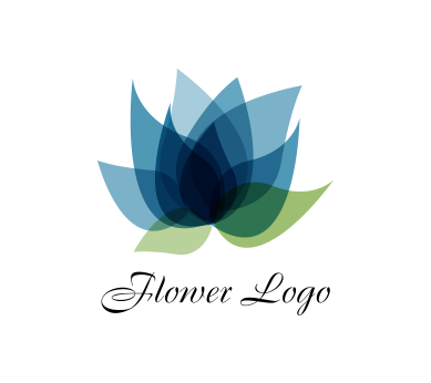 389x346 Lotus Flower Blue Fashion Vector Logo Download Vector Logos Free