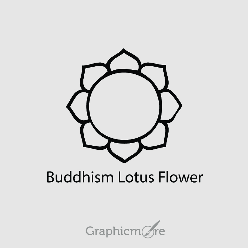 800x800 Buddhism Lotus Flower Symbol Design Free Vector File Download