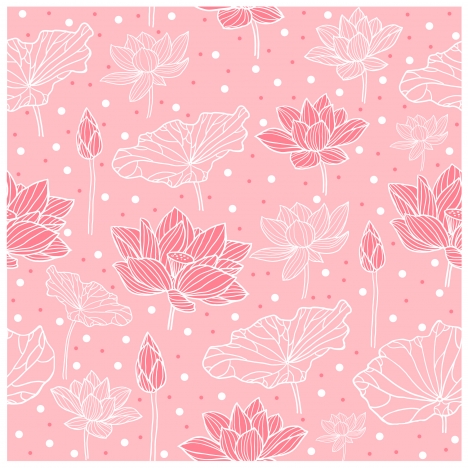 468x468 Pink Background Design With Lotus Flowers Vectors Stock In Format