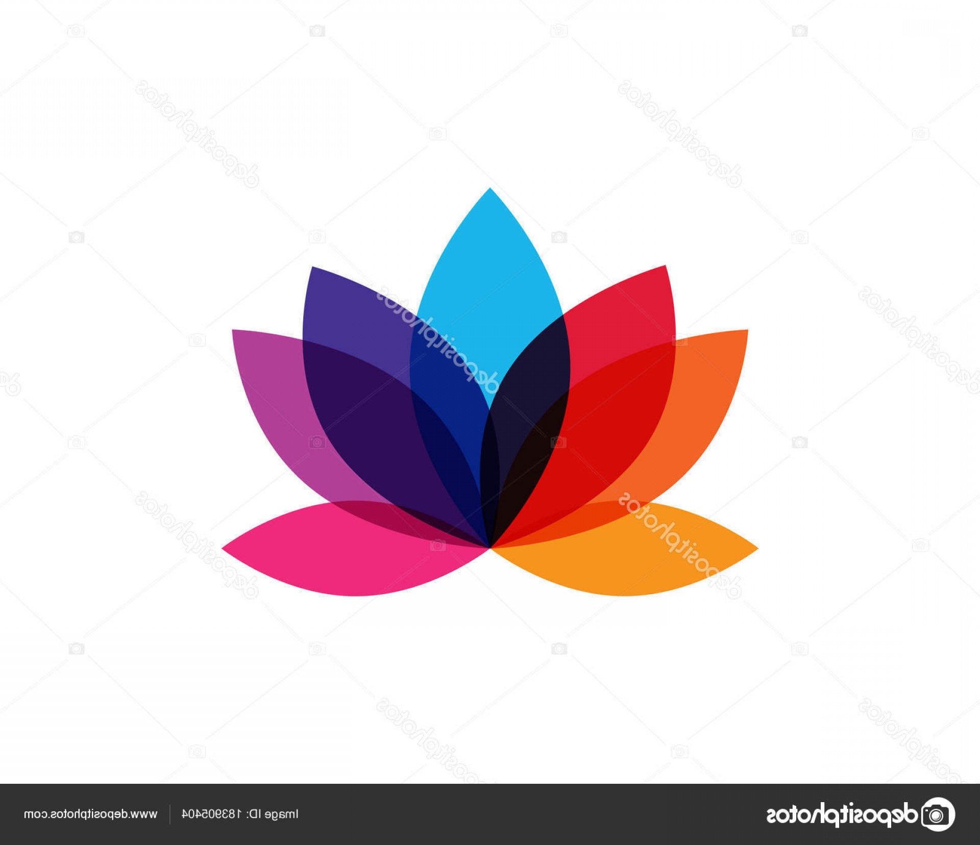 1920x1656 Stock Illustration Modern Colorful Lotus Flower Logo Shopatcloth