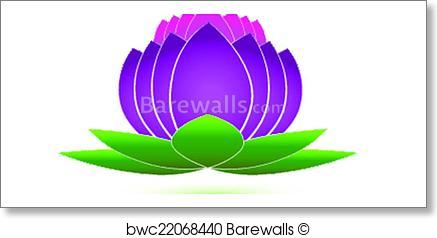437x238 Art Print Of Lotus Flower Icon Logo Vector Barewalls Posters