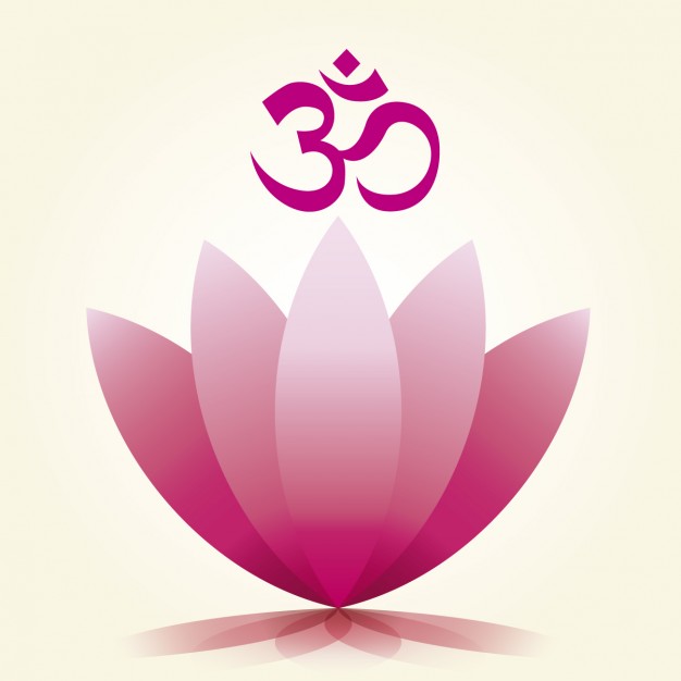 626x626 Om Symbol And Lotus Flower Vector Free Download