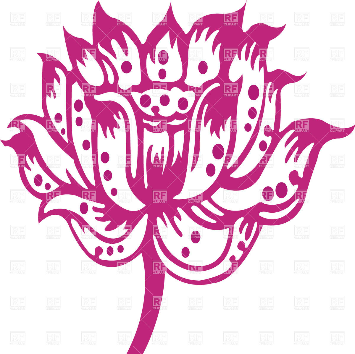 1200x1197 Thai Pink Bud Of Lotus Vector Image Vector Artwork Of Plants And