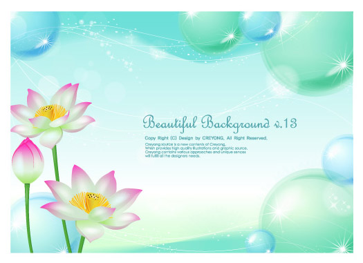 525x381 Lotus And Water Bubbles Background Vector Free Vector 4vector