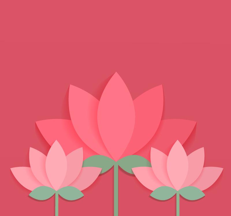 800x748 Simple Pink Lotus Design Vector [Ai]