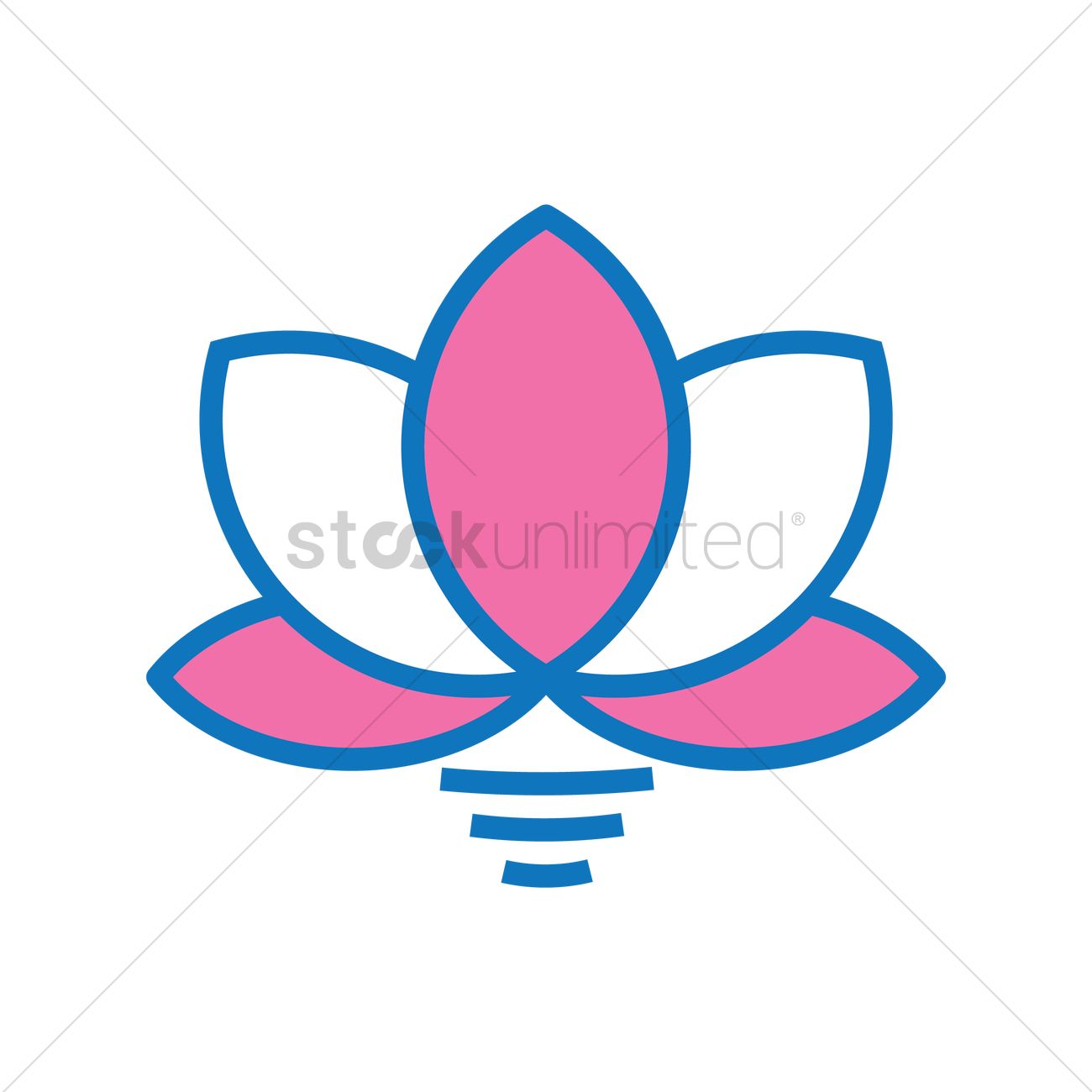 1300x1300 Free Lotus Vector Image