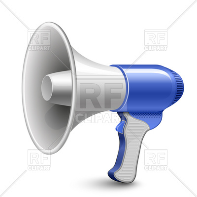 400x400 Megaphone Blue Loudspeaker Vector Image Vector Artwork Of