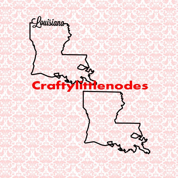 700x700 Louisiana Outline State Shape Art Svg Studio Ai Eps Scalable