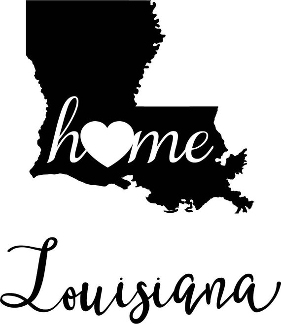 570x658 Louisiana State Map Digital File Svg Png Jpg Eps Vector Etsy