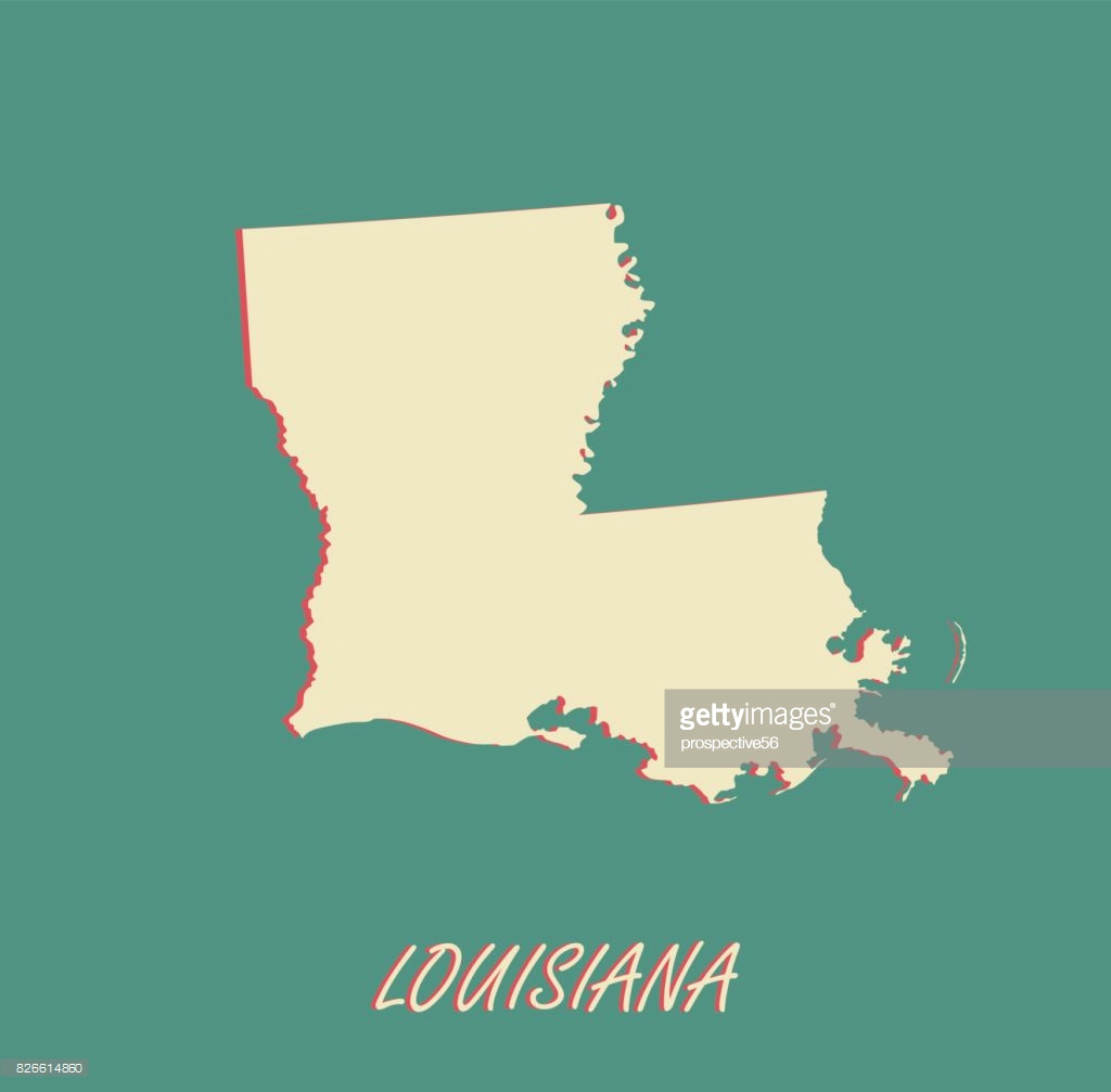 1024x1007 Louisiana State Of United States Map Vector Outlines In A 3d