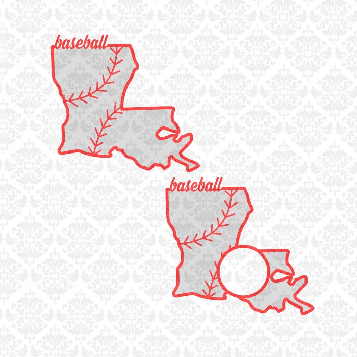 700x700 Louisiana Baseball Laces Monogram Southern Outline Svg Studio Ai