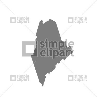 400x400 Louisiana Outline Vector Maine State Map Silhouette Vector Image