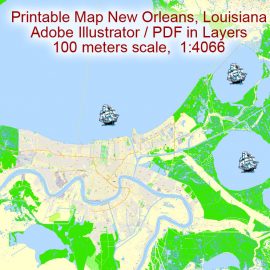 270x270 Louisiana Vector Map