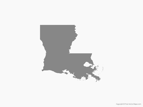 460x345 Vector Maps Of Louisiana Free Vector Maps