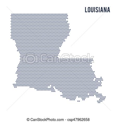 450x470 Vector Hexagon Map Of State Of Louisiana On A White Background