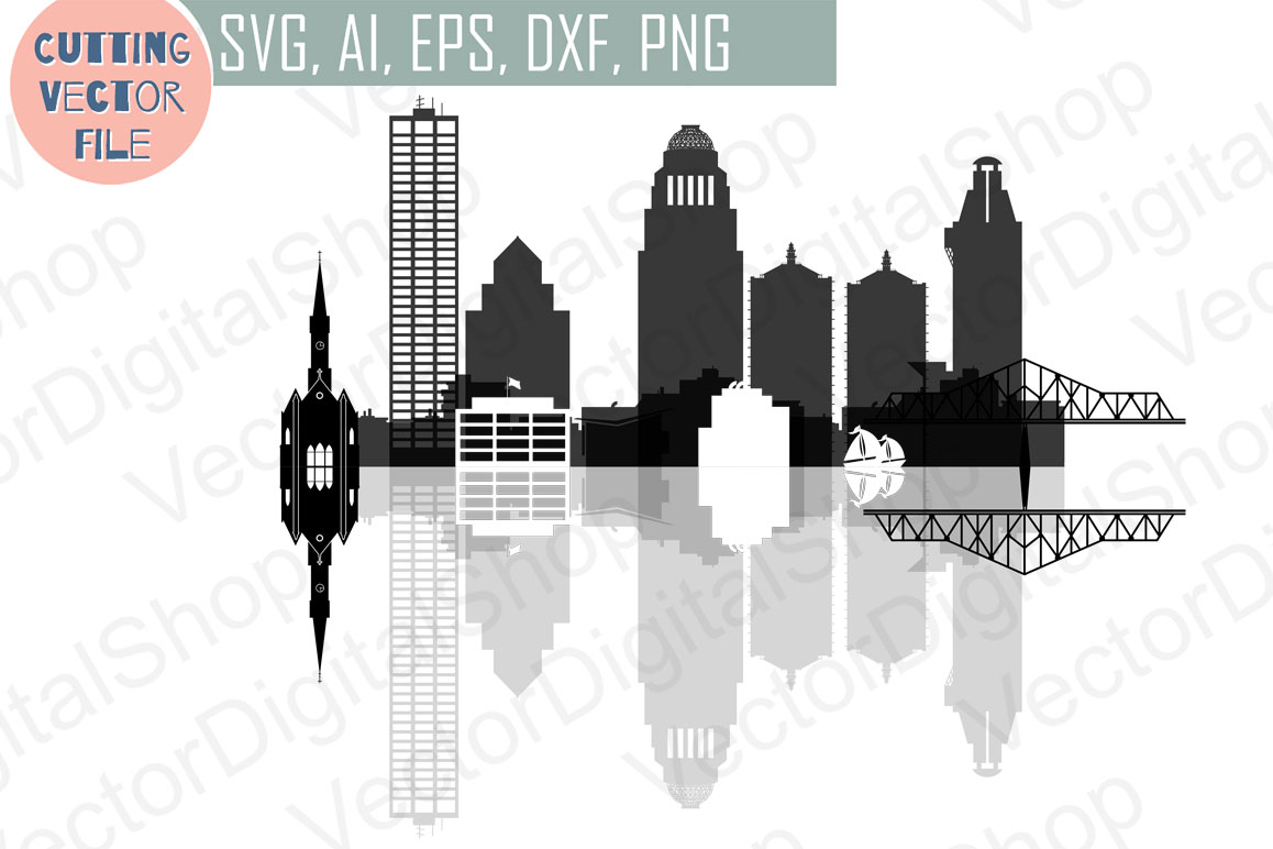 1158x772 Louisville Skyline Vector, Kentucky Usa City, Svg, Jpg, Png, Dwg