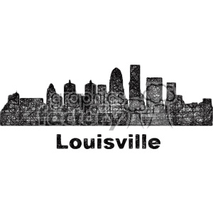 300x300 Royalty Free Black And White City Skyline Vector Clipart Usa