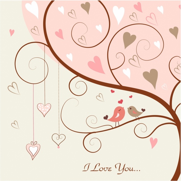 600x600 Love Bird In The Tree Free Vector In Adobe Illustrator Ai ( .ai
