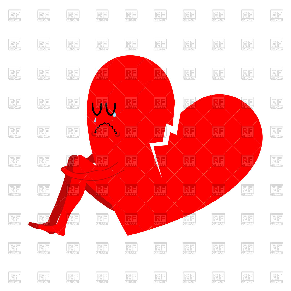 1200x1200 Broken Heart Symbol Of Unrequited Love Vector Image Vector