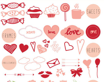 340x270 Love Clip Art Love Vector Wedding Clip Art Greenery Etsy