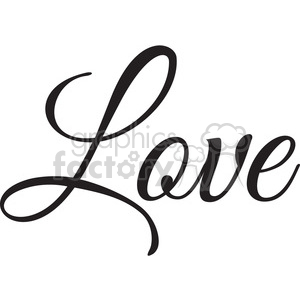 300x300 Royalty Free Love Vector Word 394844 Vector Clip Art Image