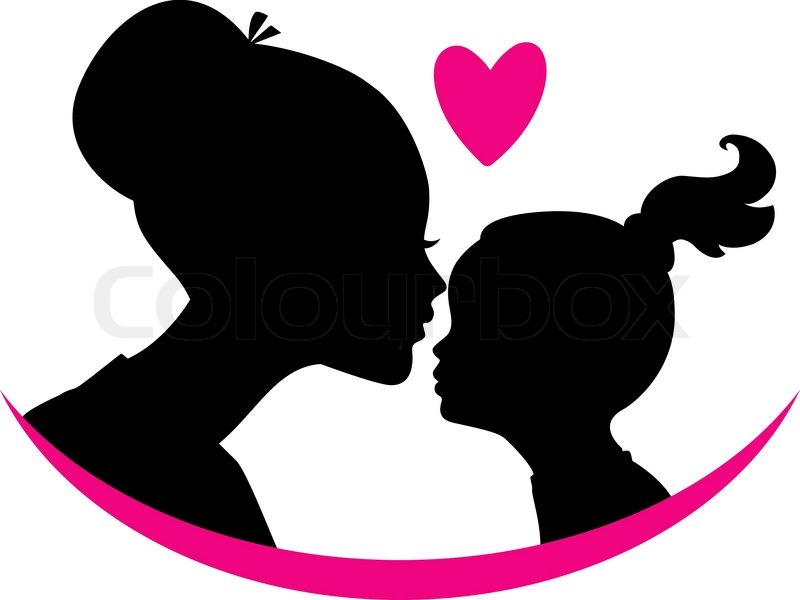 800x600 Vector Illustration Of Mom And Daughter Love Stock Vector