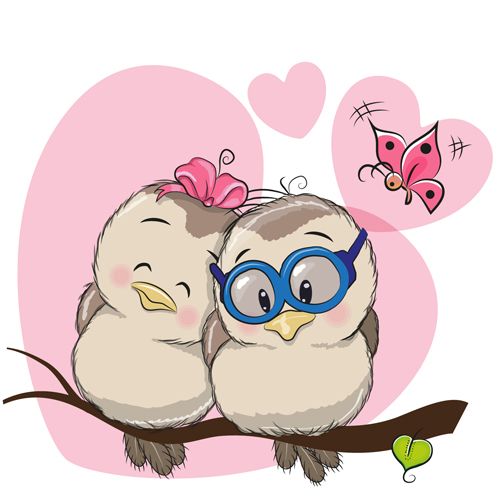 500x500 Cartoon Character With Love Vector Material 08 Cute And Picture