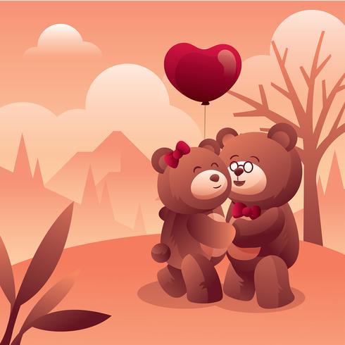 490x490 Bear In Love Vector