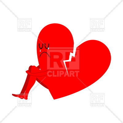 400x400 Broken Heart Symbol Of Unrequited Love Vector Image Vector