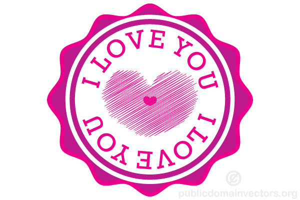 600x400 I Love You Sticker Vector 123freevectors