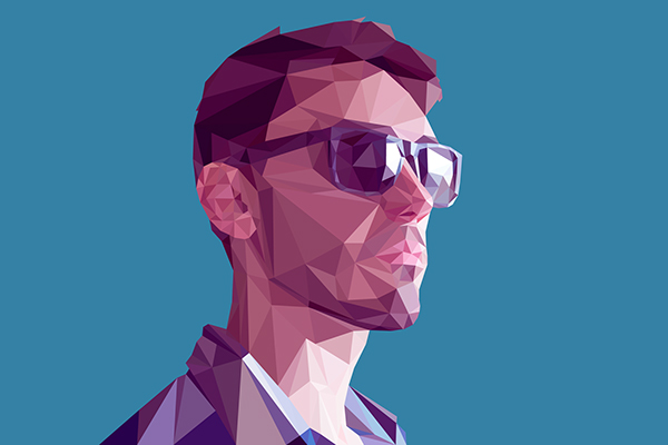 600x400 Low Poly Vector Portrait On Behance