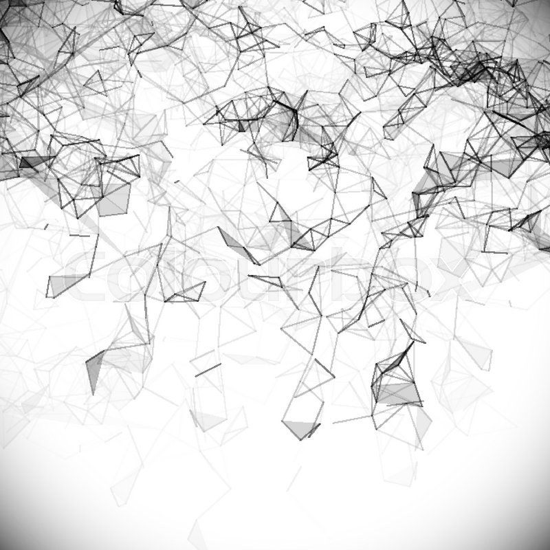 800x800 Low Poly, Molecule And Communication Background. Abstract White