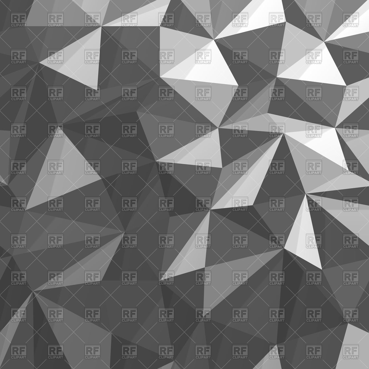 1200x1200 Triangular Low Poly Monochrome Background Vector Image Vector