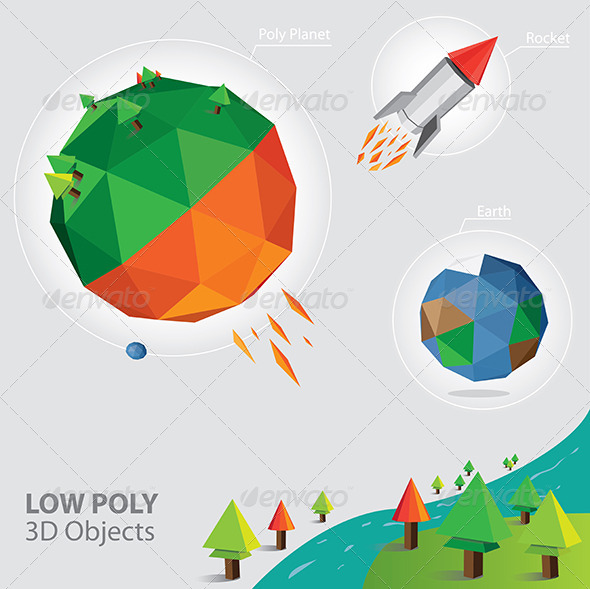 590x589 Vector Low Poly 3d Object By Creativio Art Graphicriver